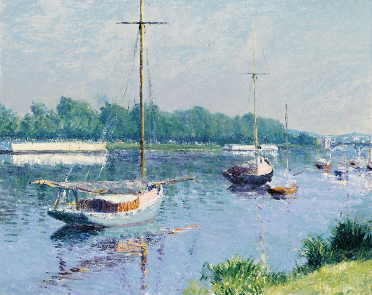 Argenteuil-järvi; Argenteuil-allas, noin 1882 tekijältä Gustave Caillebotte