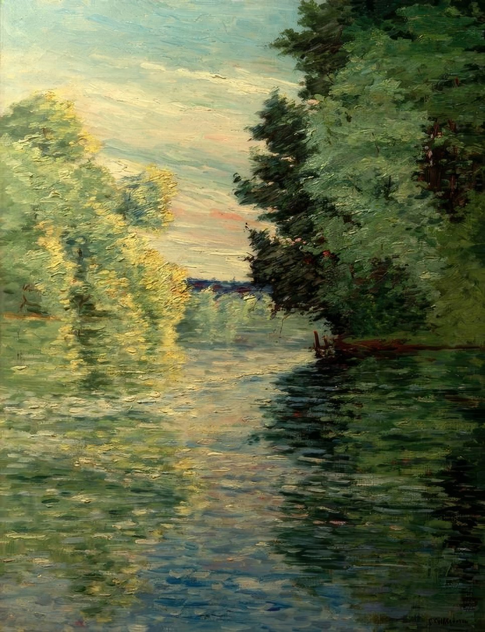Seinen pieni haara lähellä Argenteuilia tekijältä Gustave Caillebotte