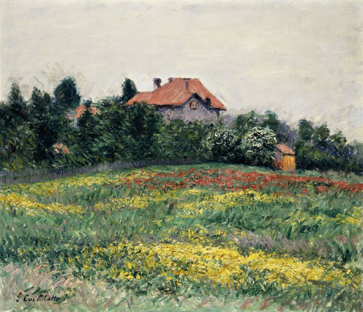 Normandian maaseutu; Maisema Normandiassa, 1884 tekijältä Gustave Caillebotte