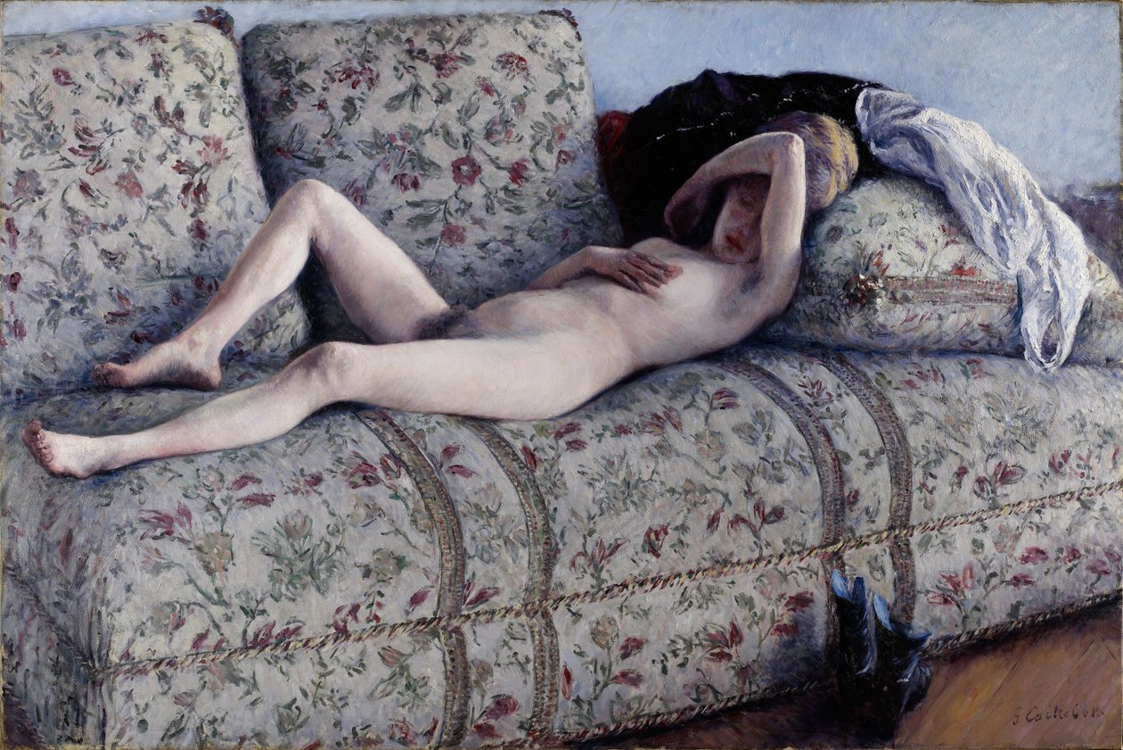 Alaston sohvalla tekijältä Gustave Caillebotte