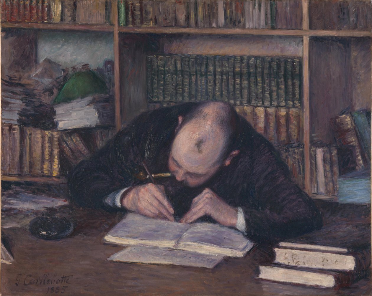 Kirjakauppias E. J. Fontainen muotokuva, 1885 tekijältä Gustave Caillebotte