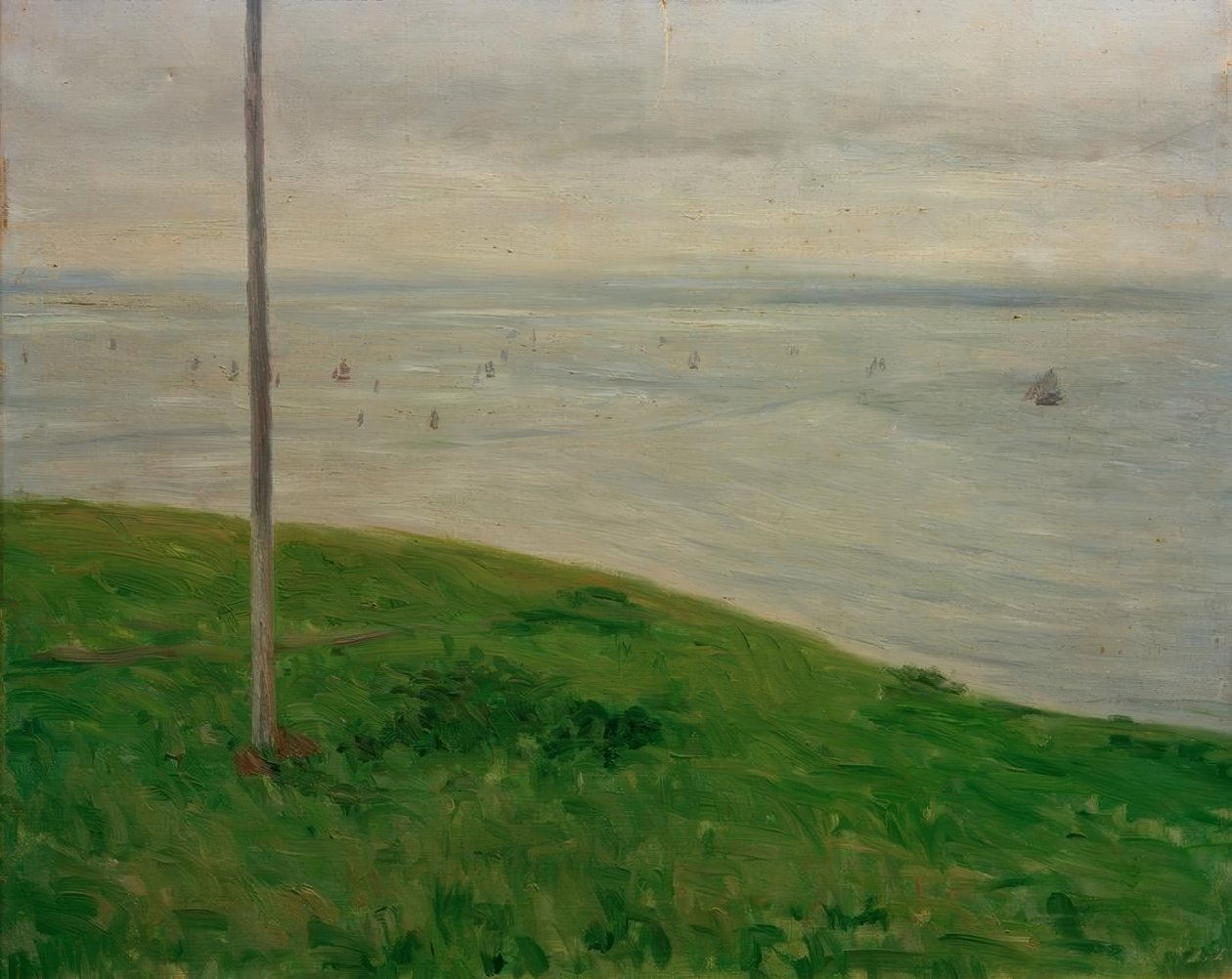 Niitty meren rannalla, Normandia tekijältä Gustave Caillebotte