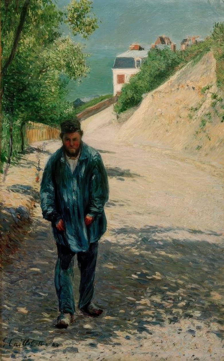 Père Magloire Saint-Clairin ja Étretatin välisellä tiellä tekijältä Gustave Caillebotte