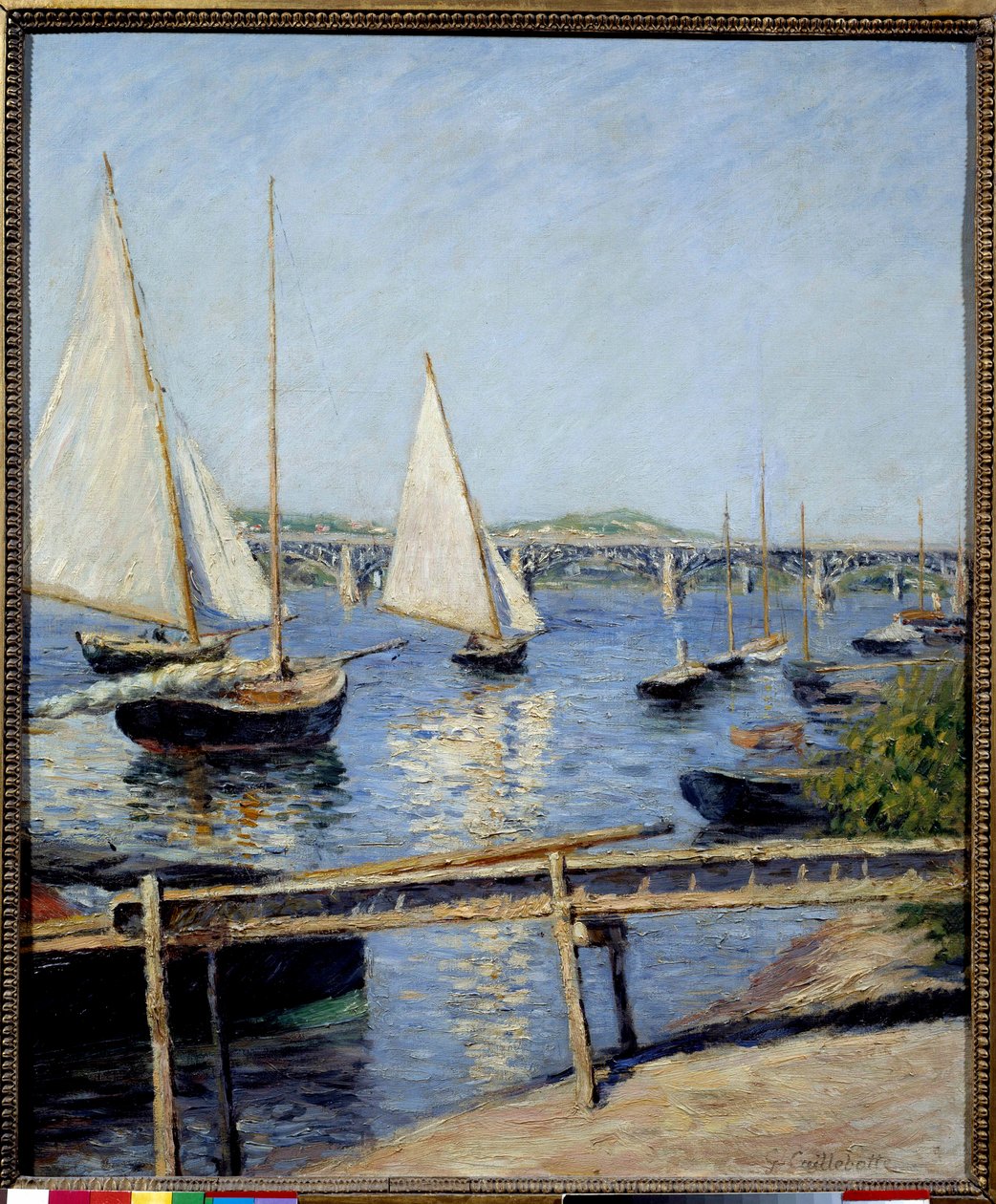 Purjeveneet Argenteuilissa Gustave Caillebotten (1848-1894) maalaus 1888 su. 0,65x0,55 m Pariisi, musee d