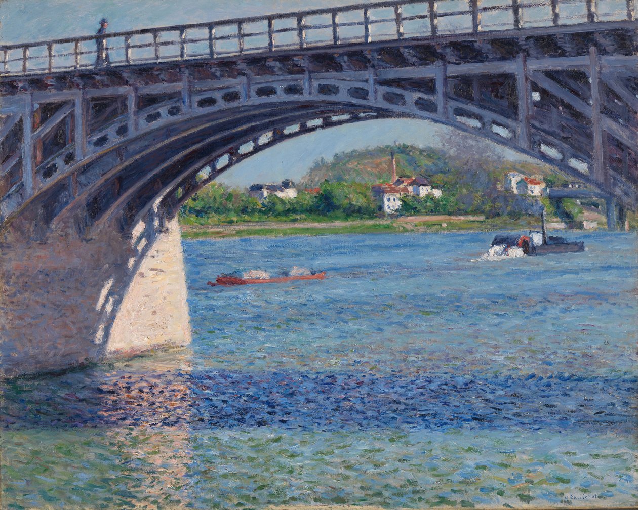 Argenteuilin silta ja Seine tekijältä Gustave Caillebotte
