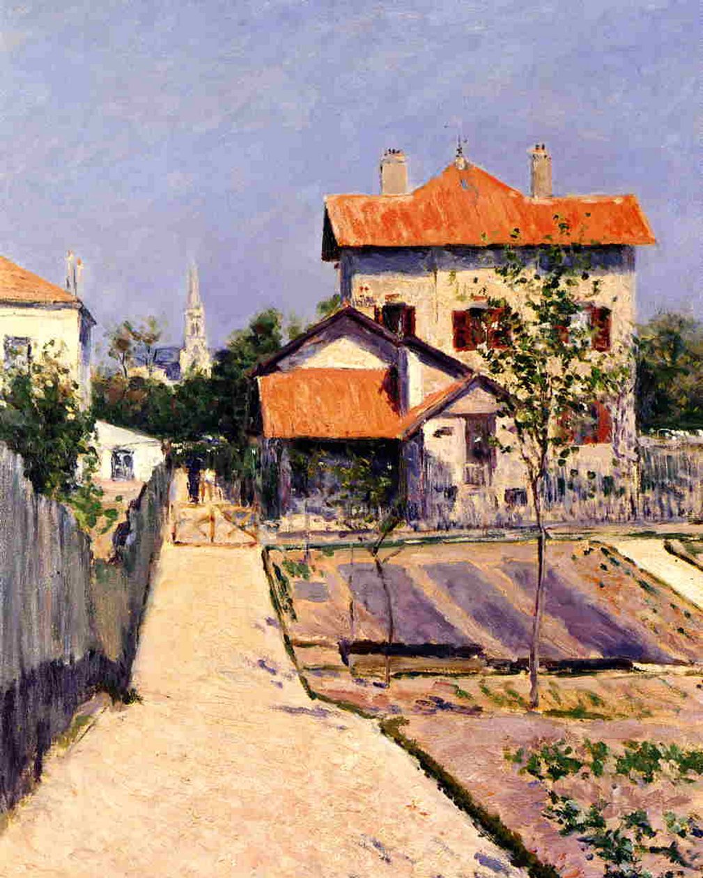 Taiteilijatalo Yerresissä, n. 1882 tekijältä Gustave Caillebotte