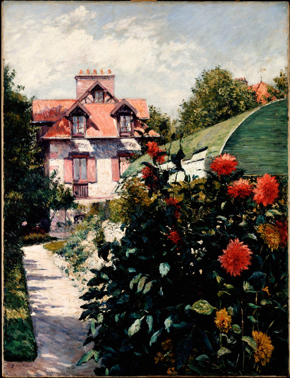 Daaliat, Petit Gennevilliers Garden, 1893 tekijältä Gustave Caillebotte