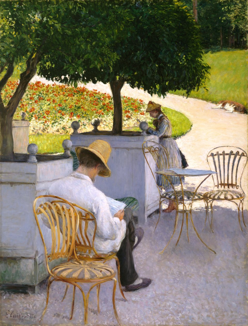 Appelsiinipuut tai taiteilijan veli puutarhassaan tekijältä Gustave Caillebotte
