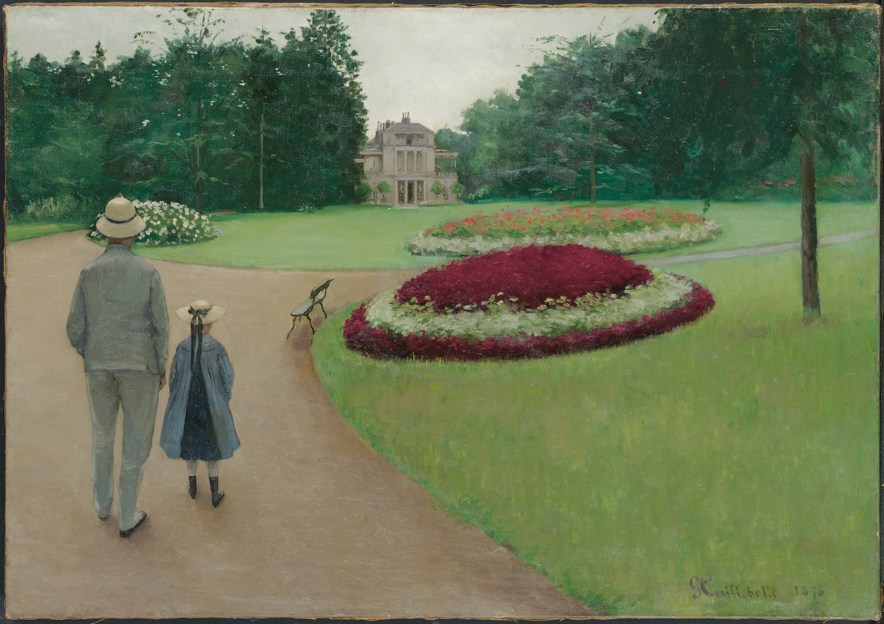 Caillebotten kiinteistön puisto Yerresissä, 1875 tekijältä Gustave Caillebotte