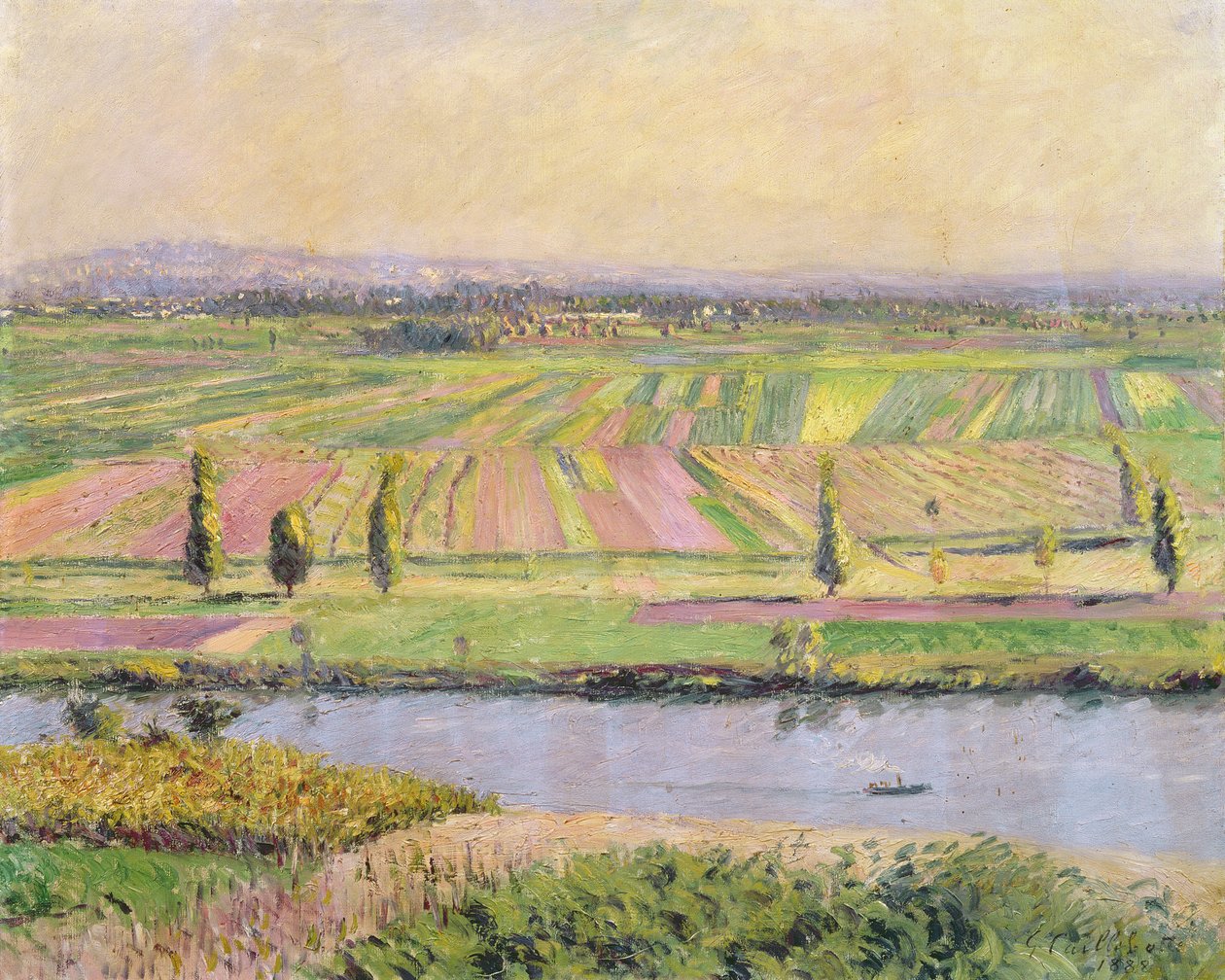 Gennevilliersin tasango Argenteuilin kukkuloilta, 1888 tekijältä Gustave Caillebotte