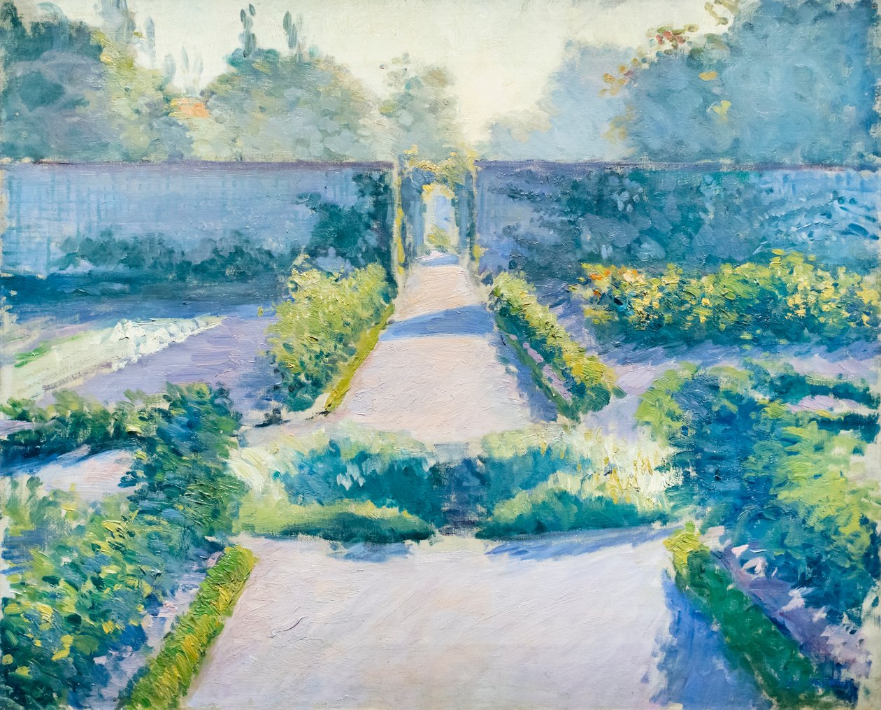 Keittiöpuutarha, Yerres, n. 1875-1877 (öljy kankaalle) tekijältä Gustave Caillebotte
