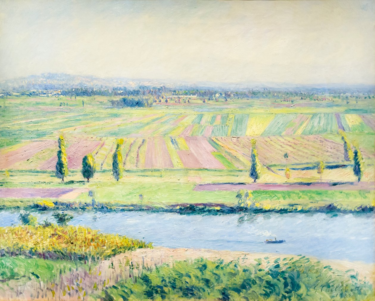 Gennevilliersin tasango Argenteuilin kukkuloilta tekijältä Gustave Caillebotte