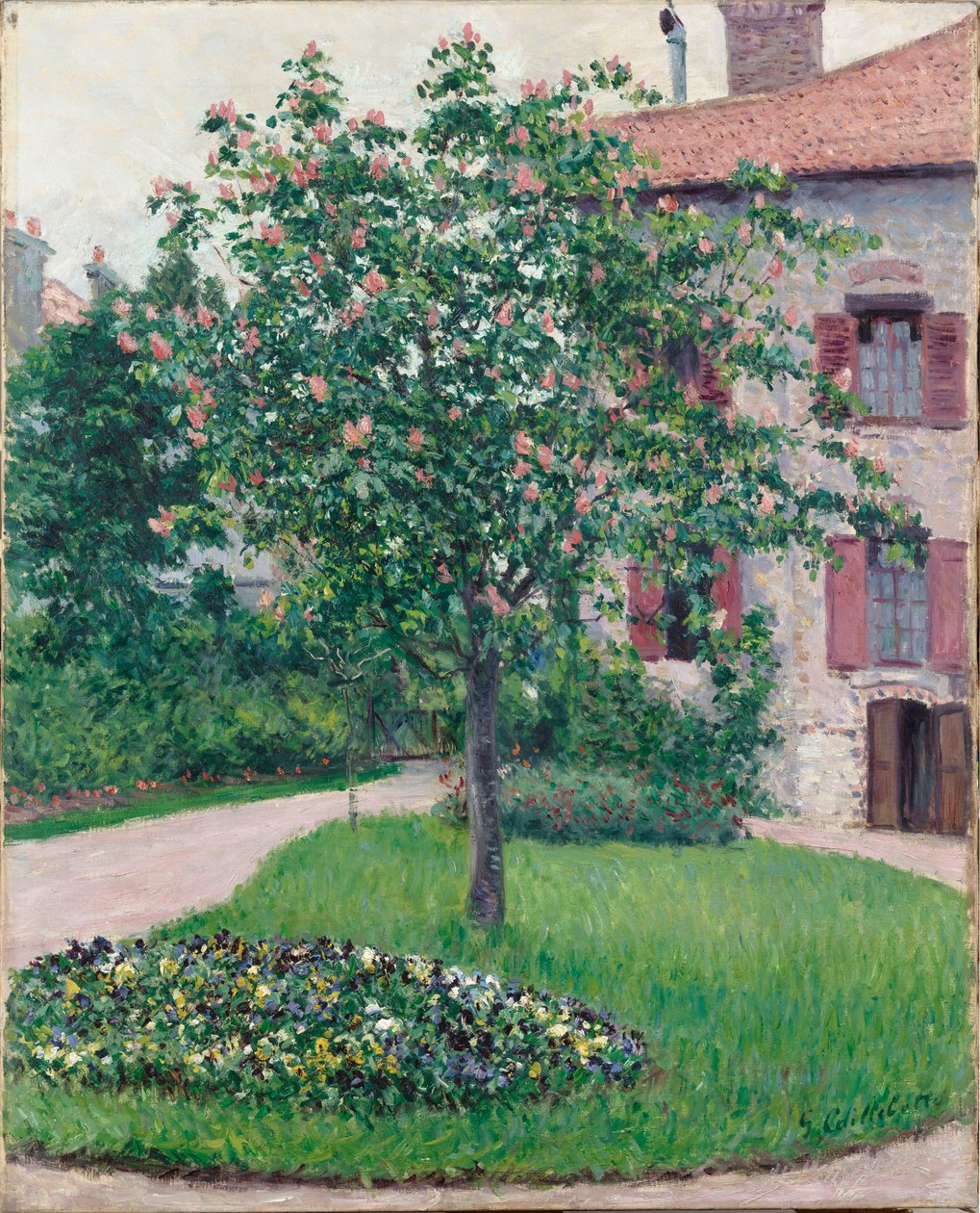 Tree in Blossom, 1882. tekijältä Gustave Caillebotte