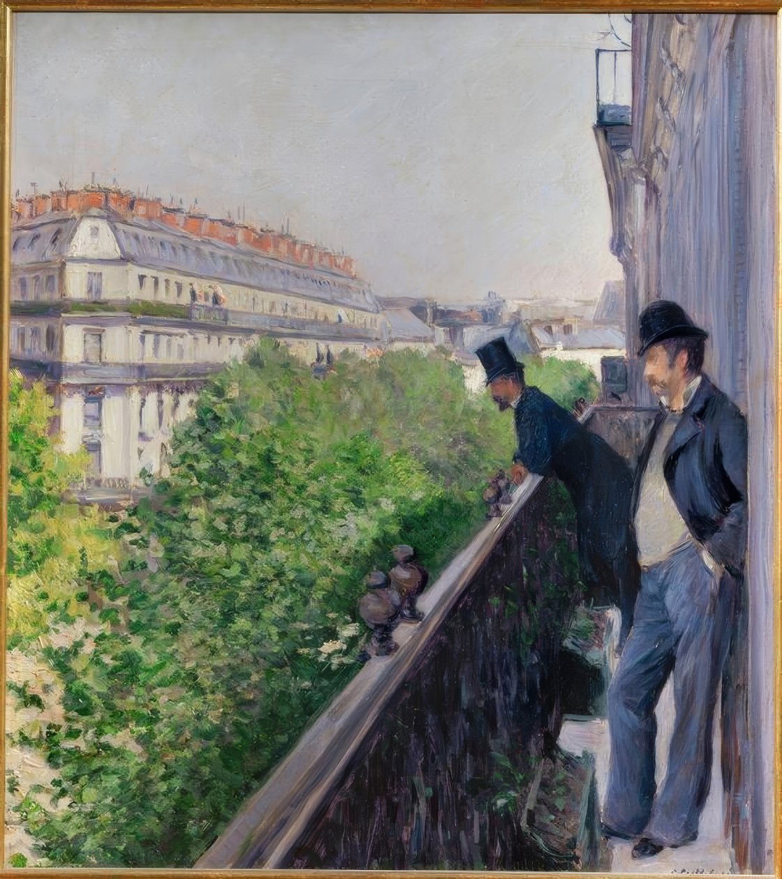 Un parveke, Boulevard Haussmann tekijältä Gustave Caillebotte