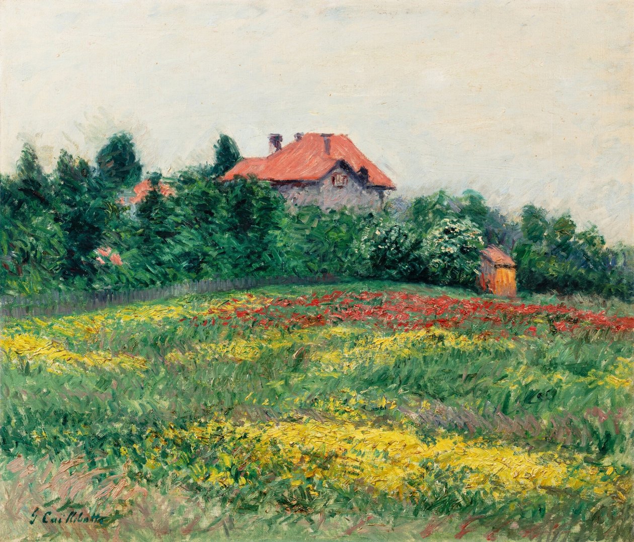 Le Petit Gennevilliersin villi puutarha tekijältä Gustave Caillebotte