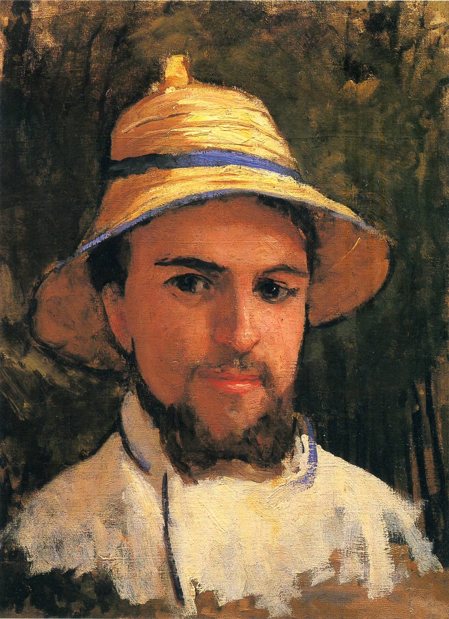 omakuva olkihattu päässä tekijältä Gustave Caillebotte