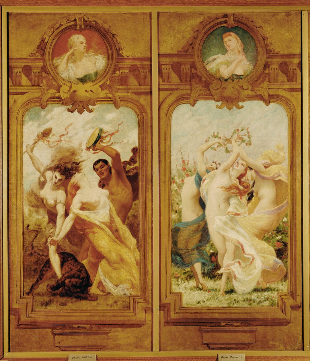 Foyer de la Danse -huoneessa on neljä Boulangerin tekemää seinämaalausta, jotka esittävät Danse Bachiquea, Bacchanaliaa ja danse champetrea, maalaistanssia... (seinämaalaus). tekijältä Gustave Clarence Rodolphe Boulanger