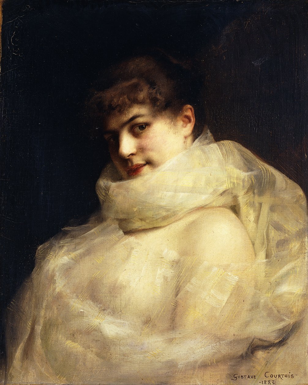 Suloinen kaunotar, 1883 tekijältä Gustave Claude Etienne Courtois