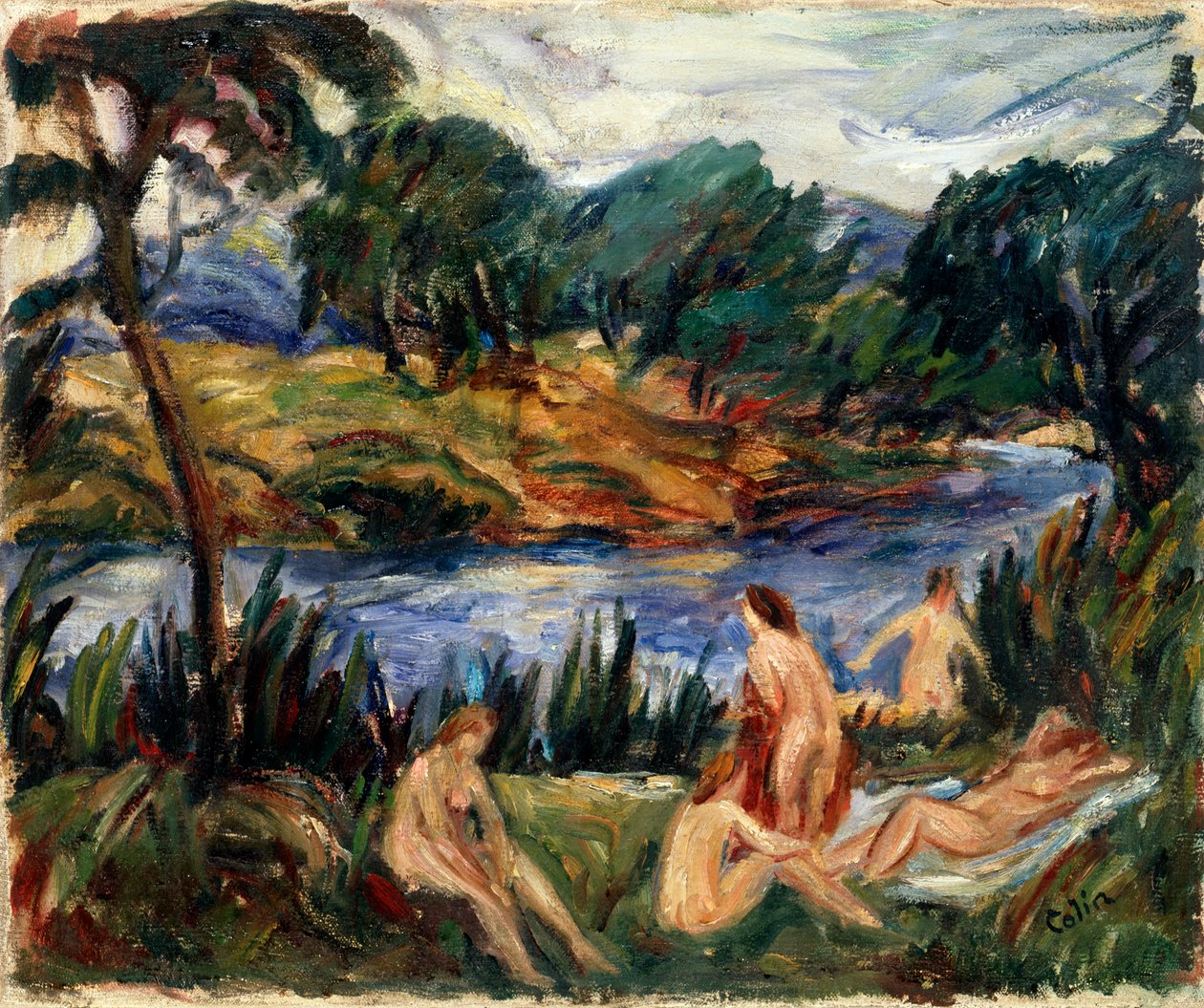 Naiset joella, 1800-luku tai 1900-luvun alku. tekijältä Gustave Colin