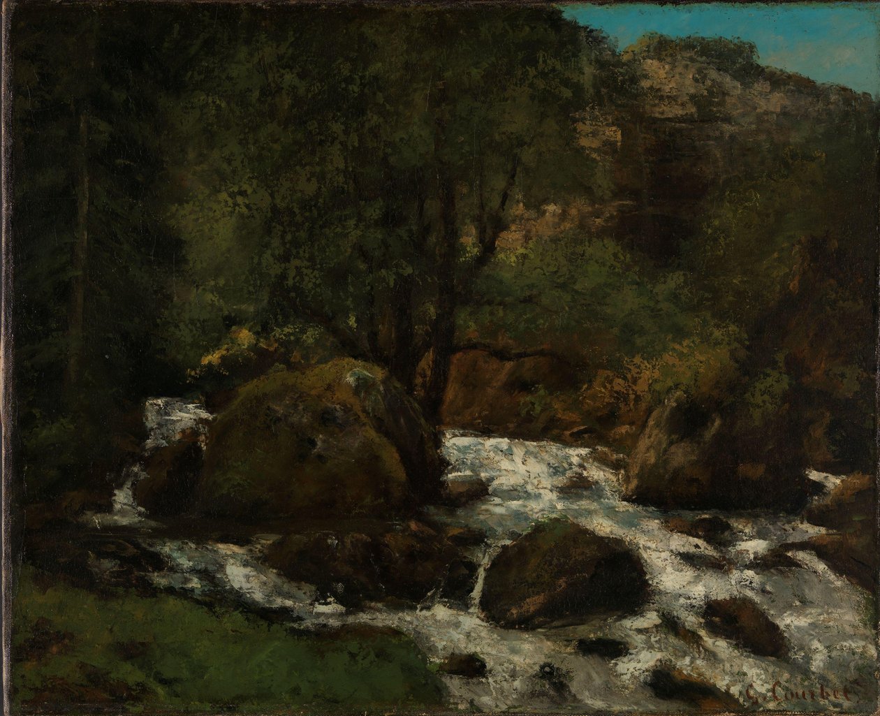 Puro metsässä, Jura, n. 1865 (öljy kankaalle) tekijältä Gustave Courbet