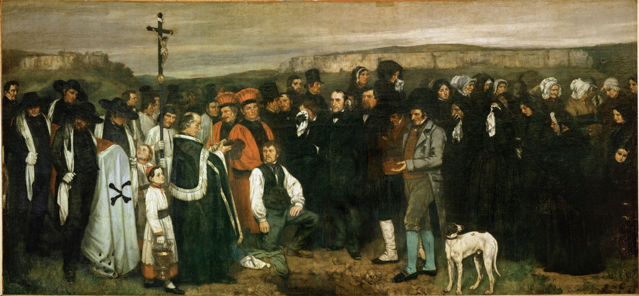 Hautaus Ornansissa tekijältä Gustave Courbet