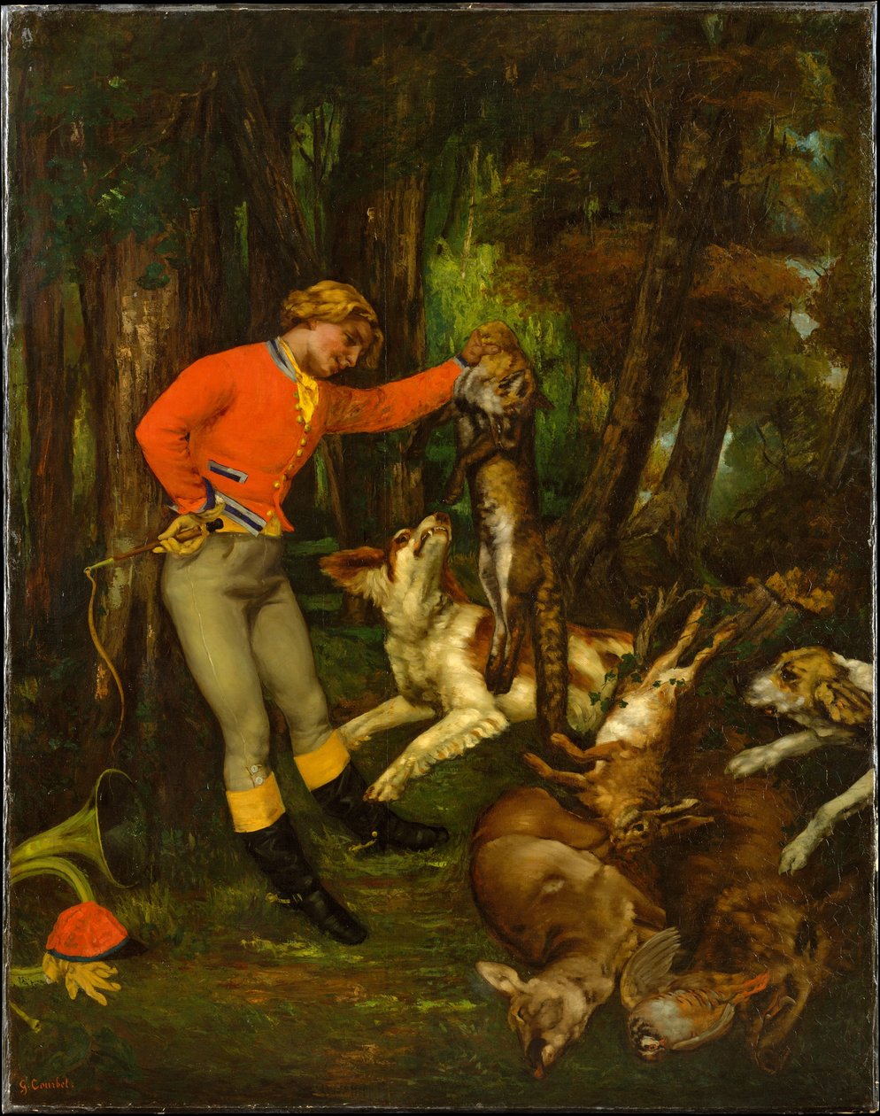 Metsästyksen jälkeen tekijältä Gustave Courbet