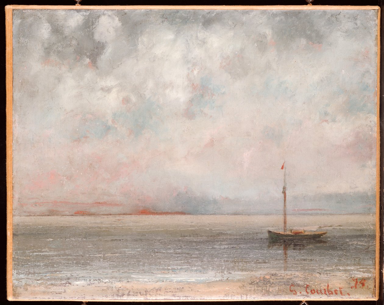 Pilviä Genevejärvellä, 1875 tekijältä Gustave Courbet