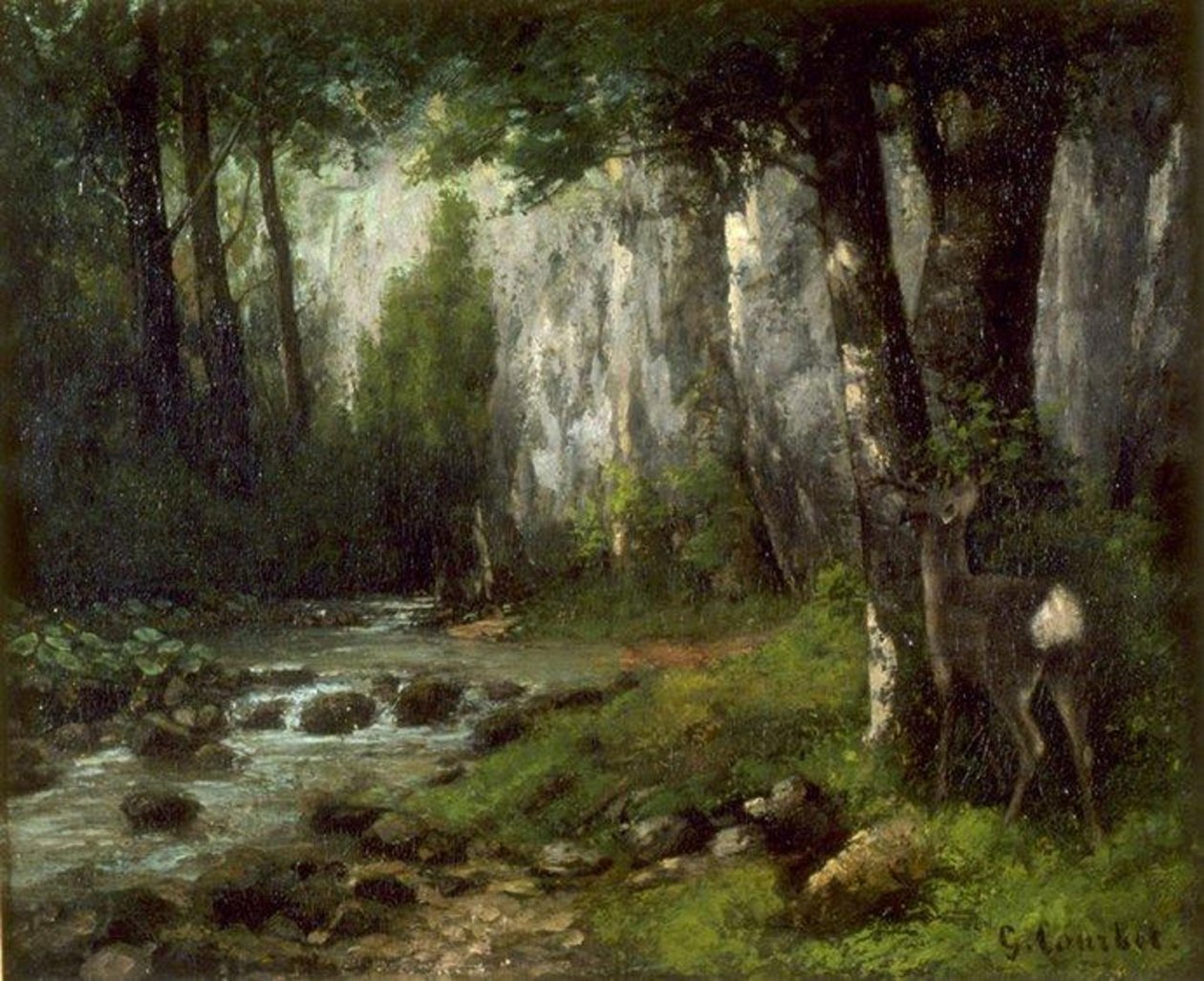 Courbet - Peura metsässä, noin 1839-1877 tekijältä Gustave Courbet
