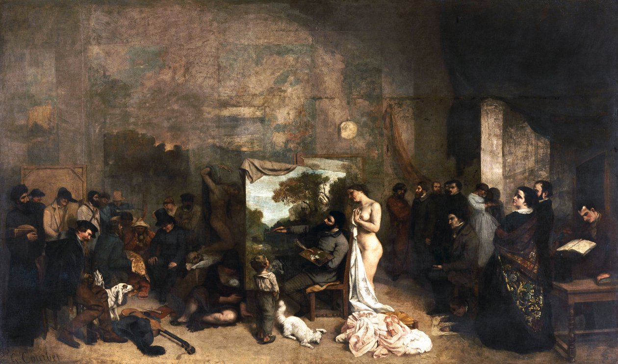Taiteilijan ateljee tekijältä Gustave Courbet