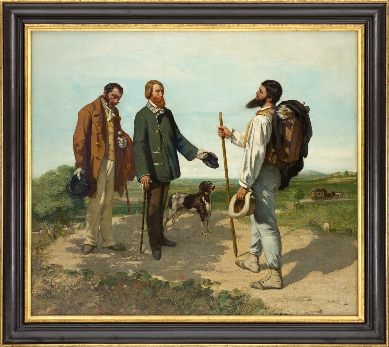 Ranska: La Rencontre, ou Bonjour Monsieur Courbet Tapaaminen tai Bonjour, Monsieur Courbet! tekijältä Gustave Courbet