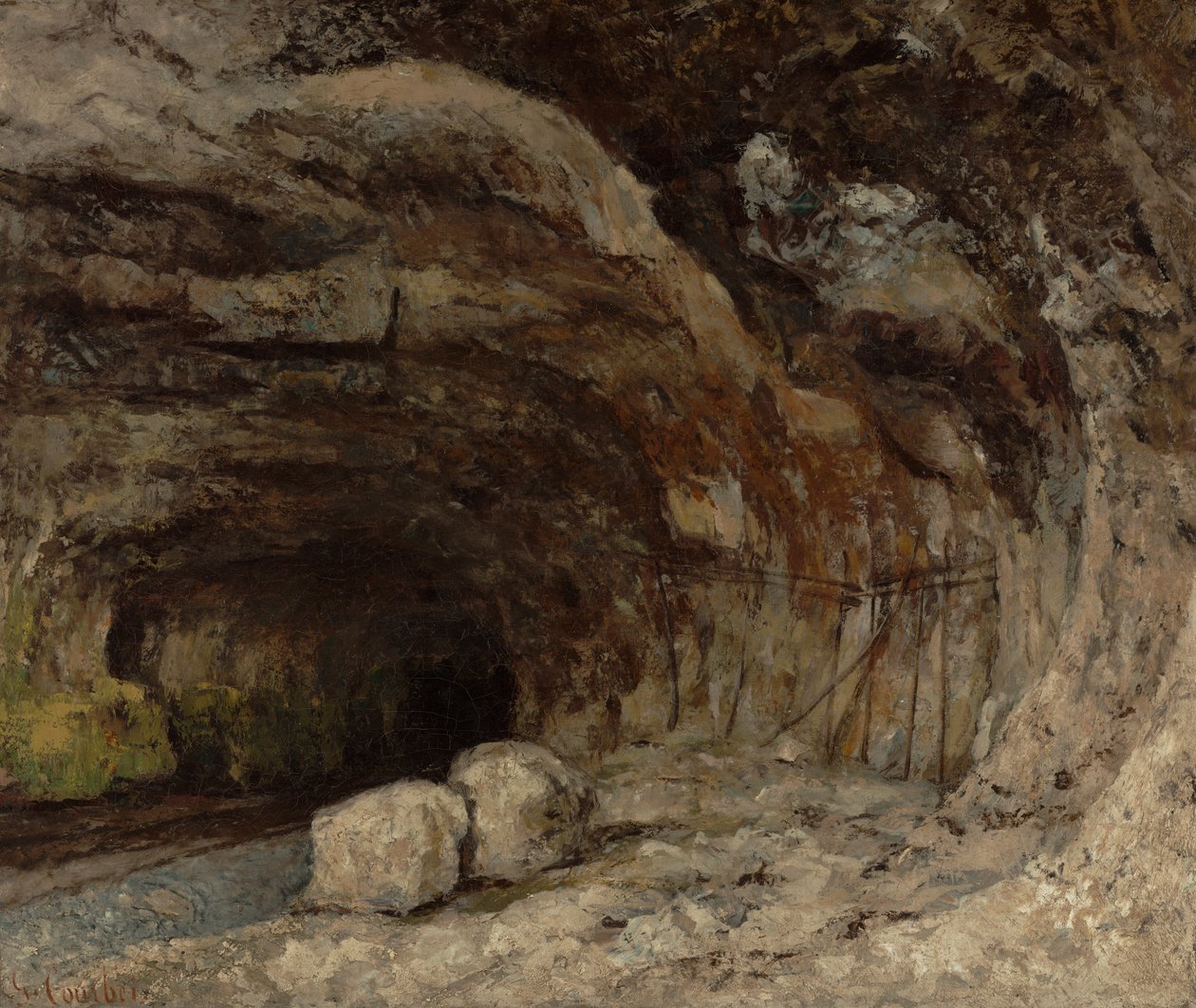 Sarrazinen luola lähellä Nans-sous-Sainte-Annea, n. 1864 (öljy kankaalle) tekijältä Gustave Courbet