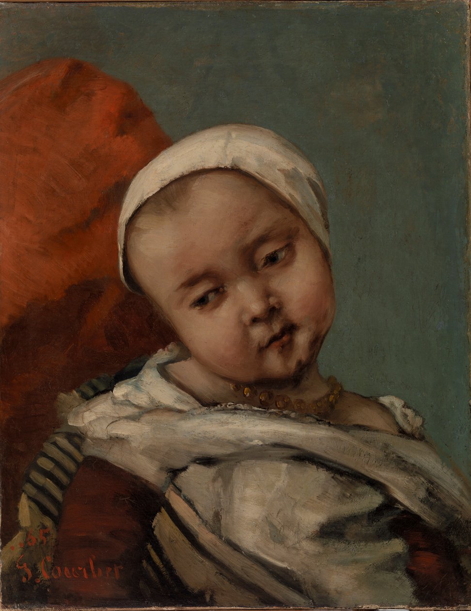 Vauvan pää, 1865 tekijältä Gustave Courbet
