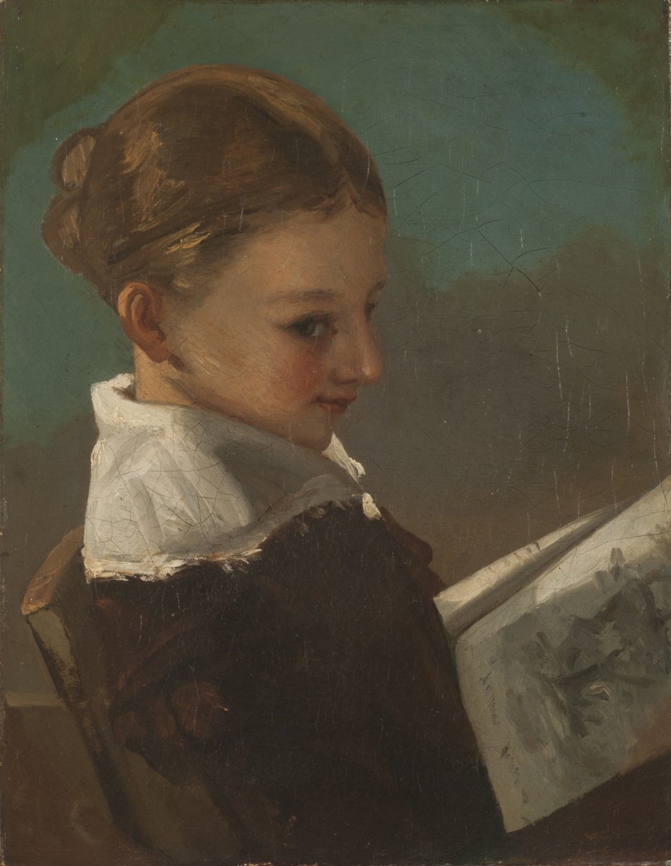 Juliette Courbet kymmenen vuoden iässä (öljy kankaalle) tekijältä Gustave Courbet