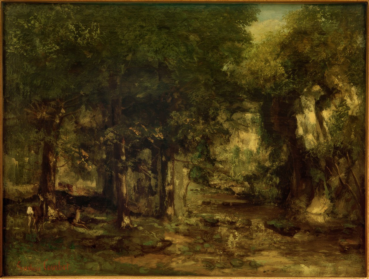 Hirven toimitus Plaisir-Fontaine-joella tekijältä Gustave Courbet