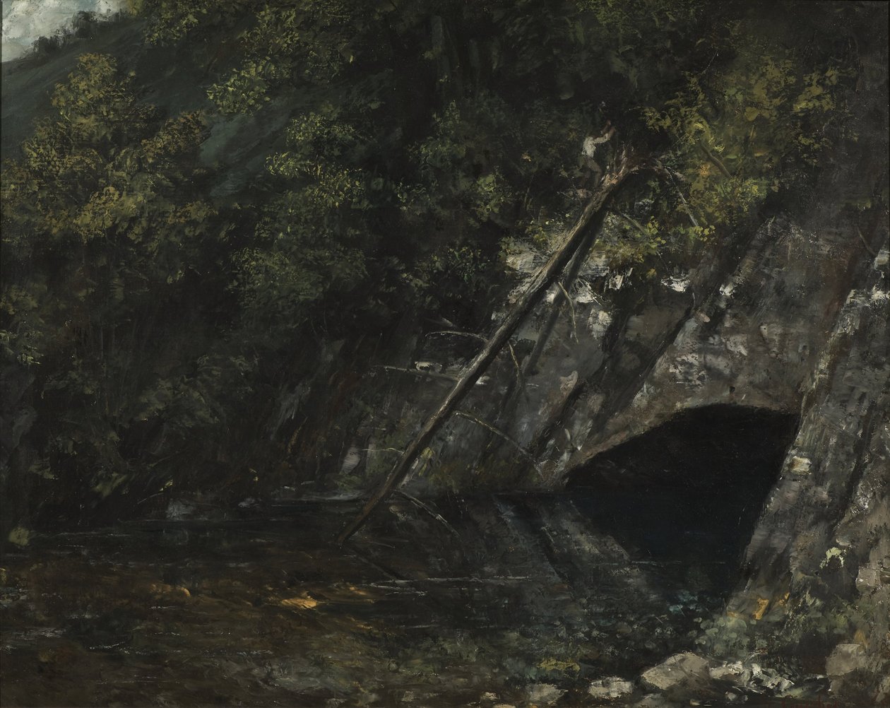 Maisema La Source Bleuen luona tekijältä Gustave Courbet