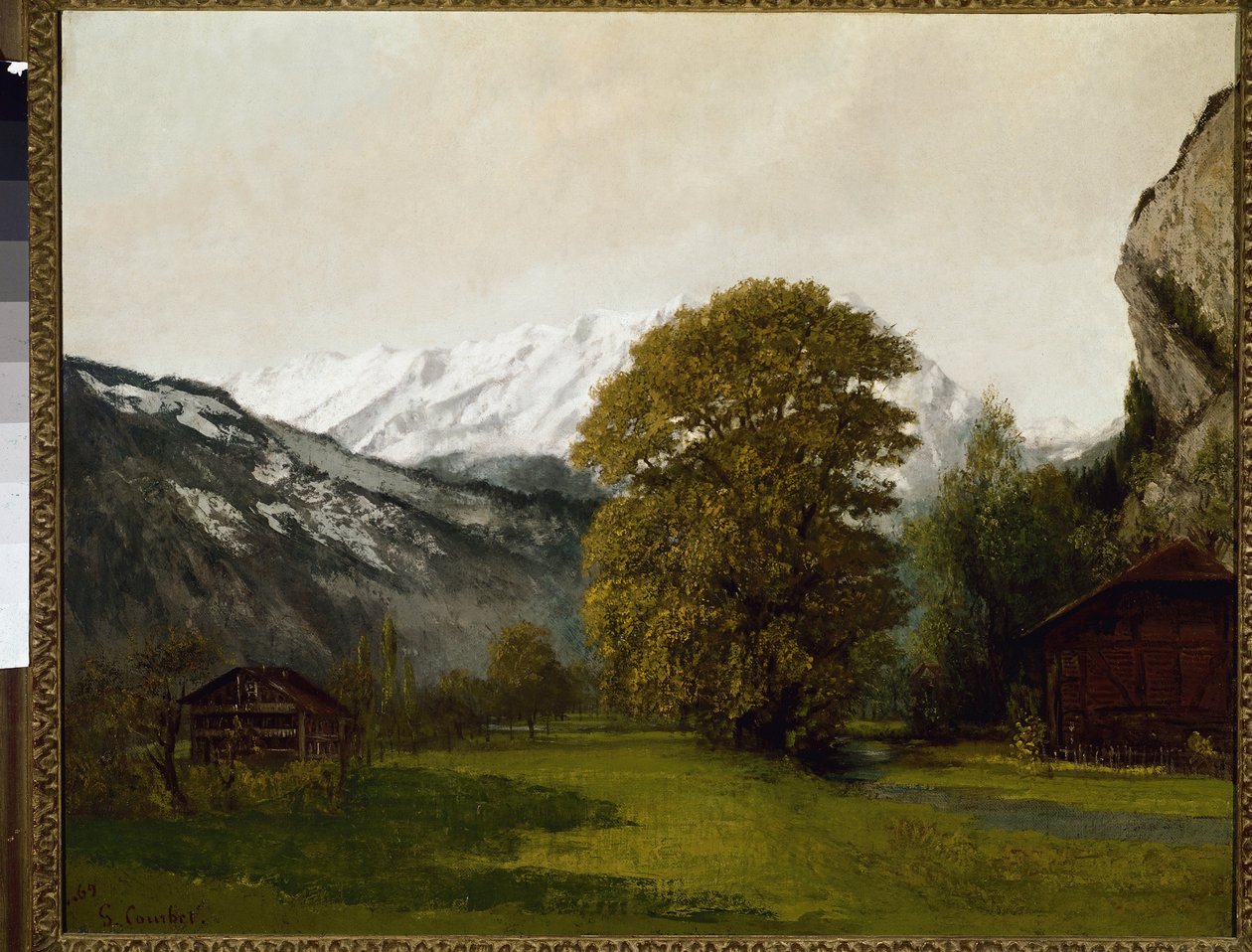 Maisema Interlakenissa, Sveitsissä tekijältä Gustave Courbet