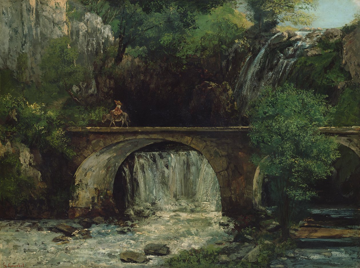 Maisema sillalla tekijältä Gustave Courbet