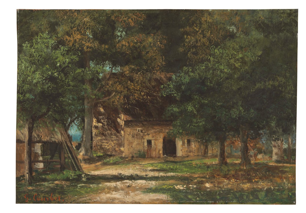 Äiti Toutainin puutarha Honfleurissa, n. 1859-61 tekijältä Gustave Courbet