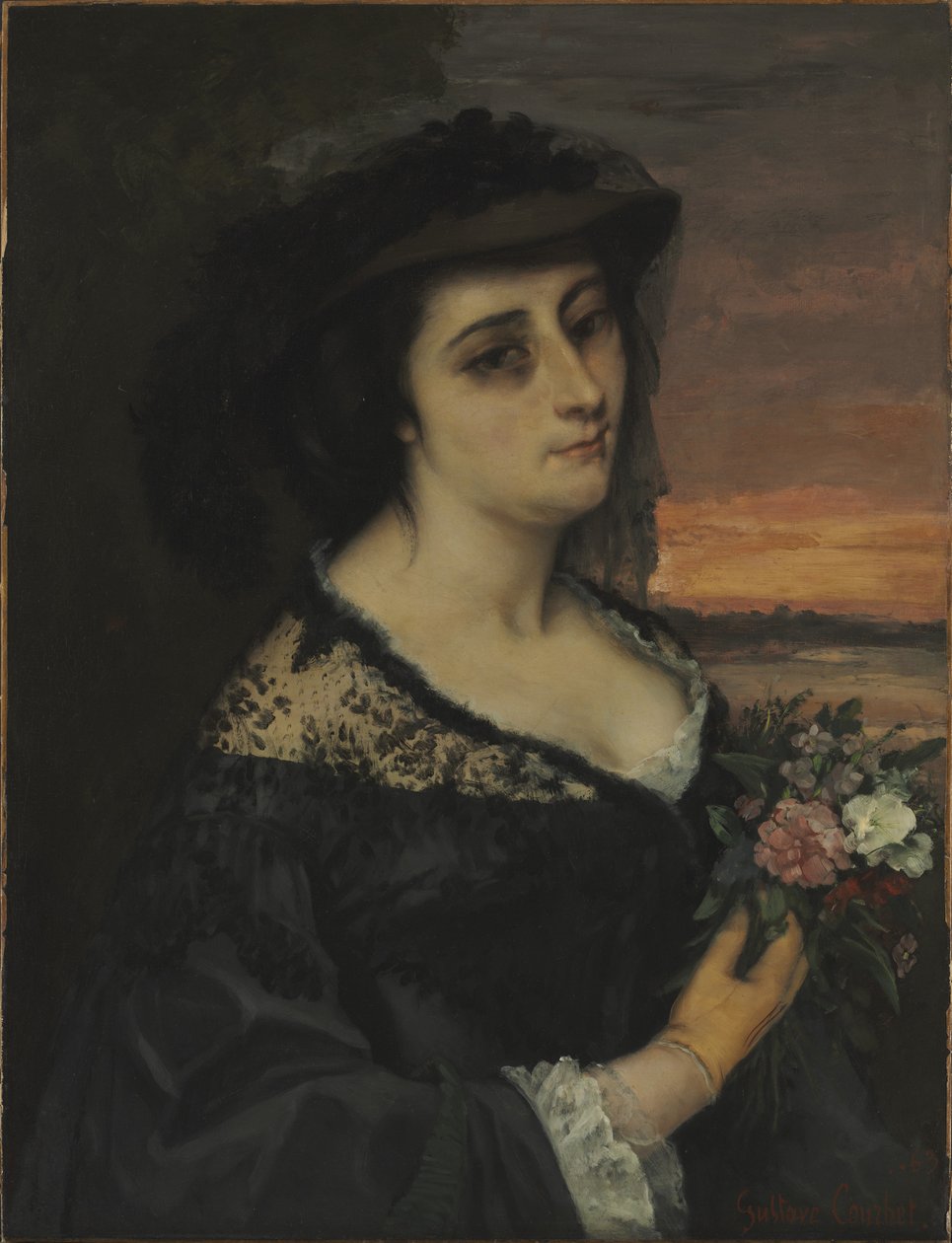 Rouva L... (Laure Borreau) tekijältä Gustave Courbet