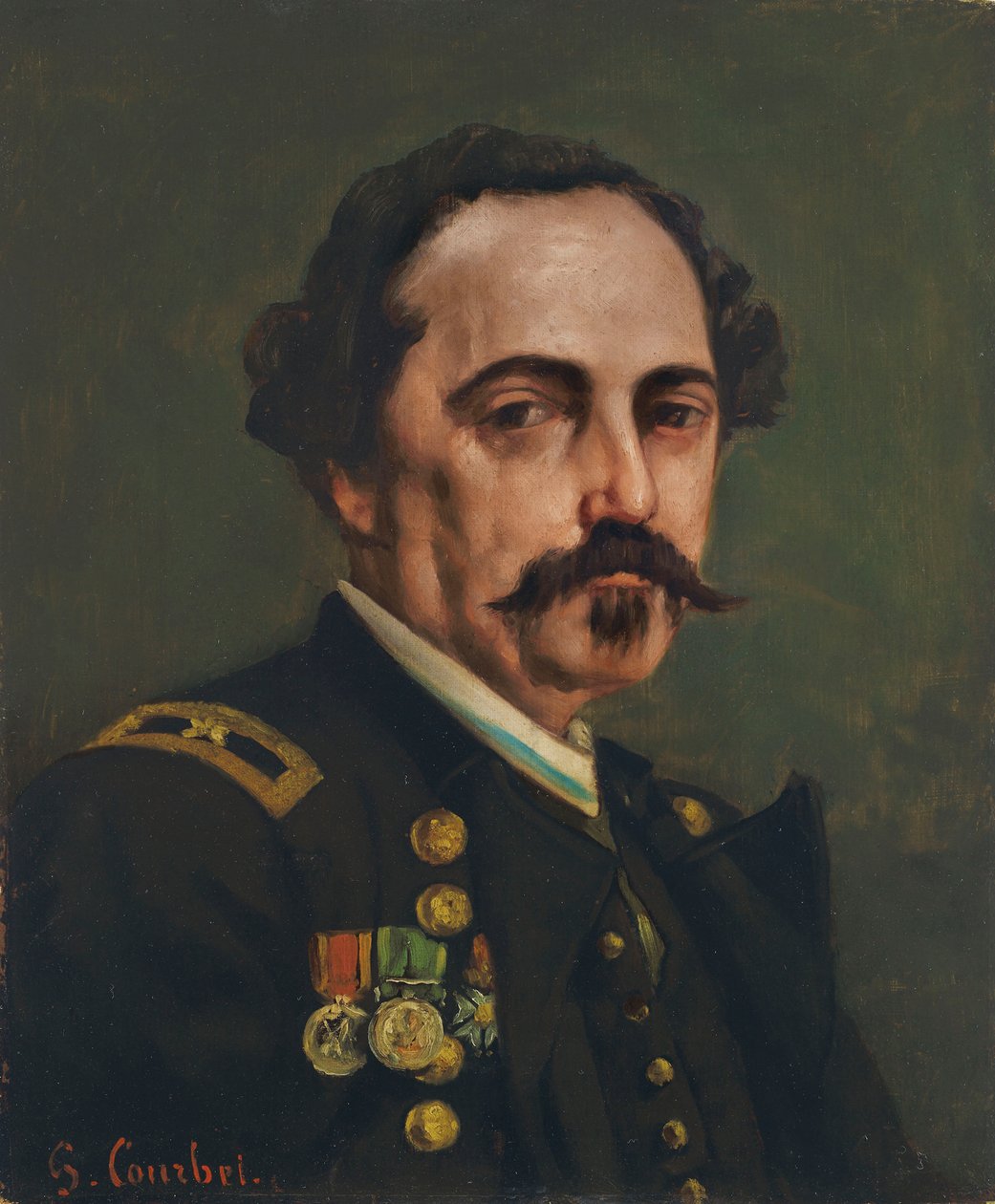 Kenraali Gustave Paul Cluseretin muotokuva 1823-1900. tekijältä Gustave Courbet