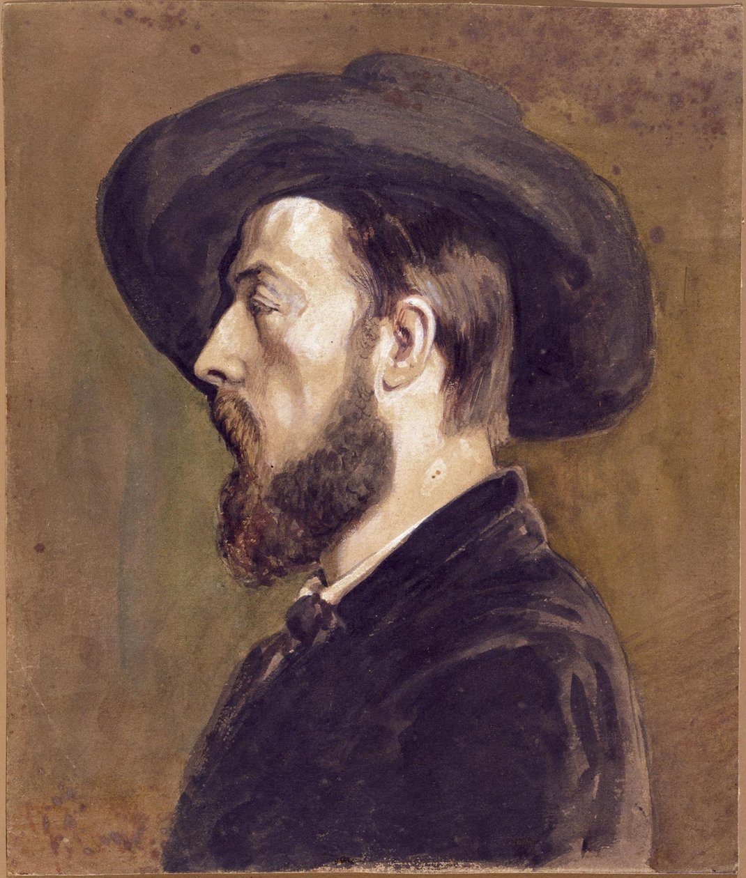 Johan Barthold Jongkindin muotokuva 1819-1891. tekijältä Gustave Courbet