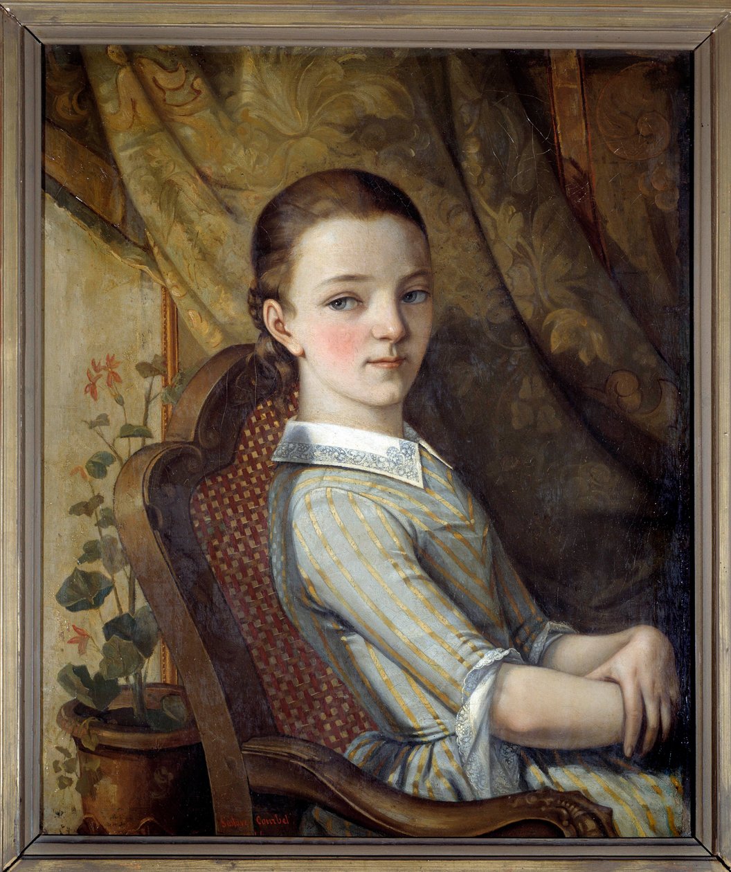 Juliette Courbetin (1831-1915), Gustave Courbetin (1819-1877) taiteilijan sisaren muotokuva 1844 tekijältä Gustave Courbet