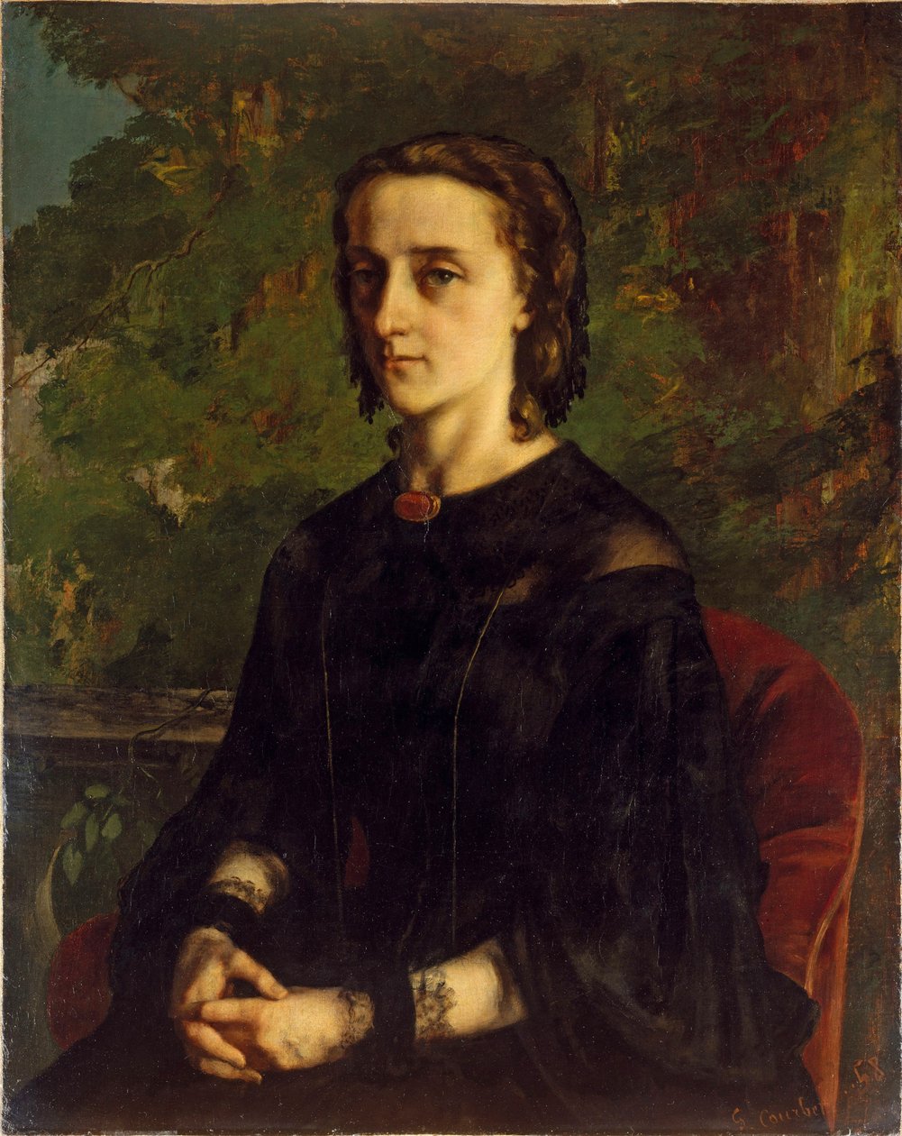 Mme de Brayerin muotokuva tai puolalainen maanpako, Gustave Courbet (1819-1877) 1858 tekijältä Gustave Courbet