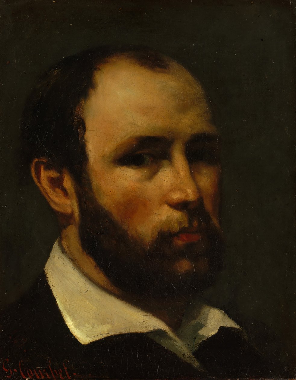 Miehen muotokuva, luultavasti n. 1862. tekijältä Gustave Courbet