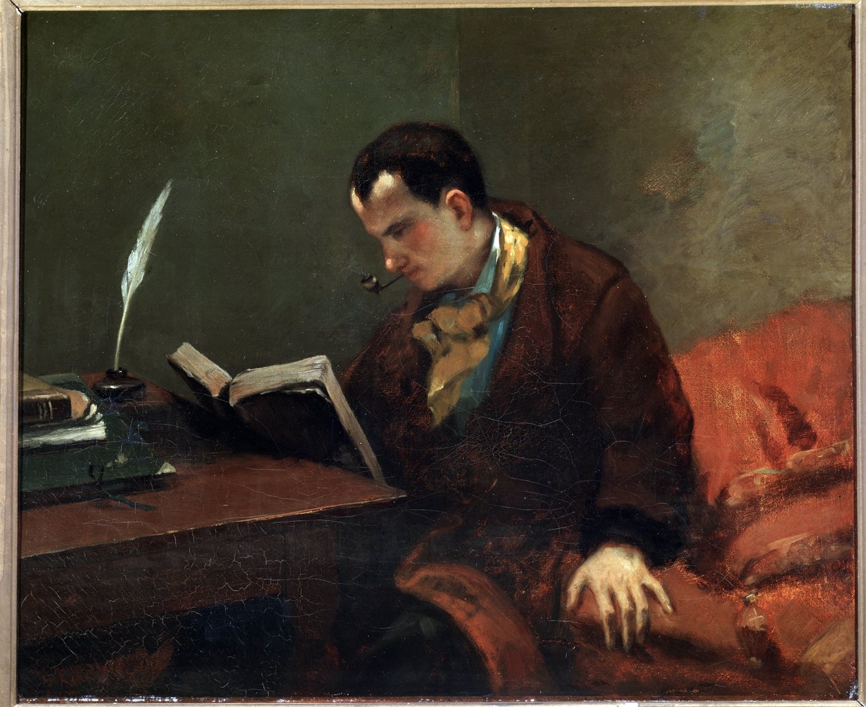 Runoilija Charles Baudelairen muotokuva öljy kankaalle tekijältä Gustave Courbet