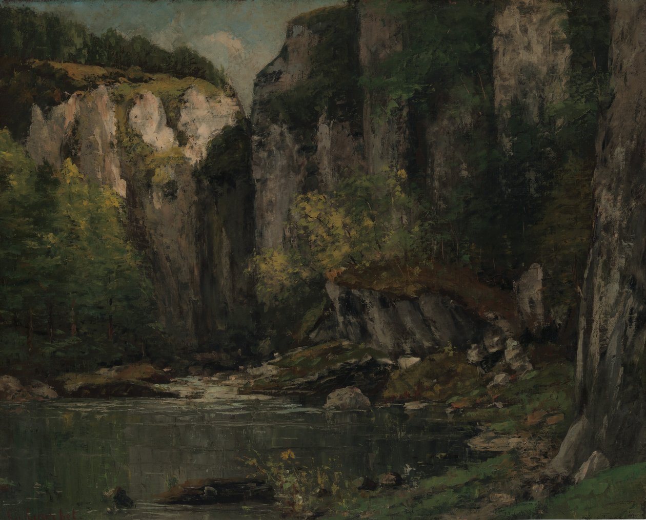 River and Rocks, 1873-77. tekijältä Gustave Courbet