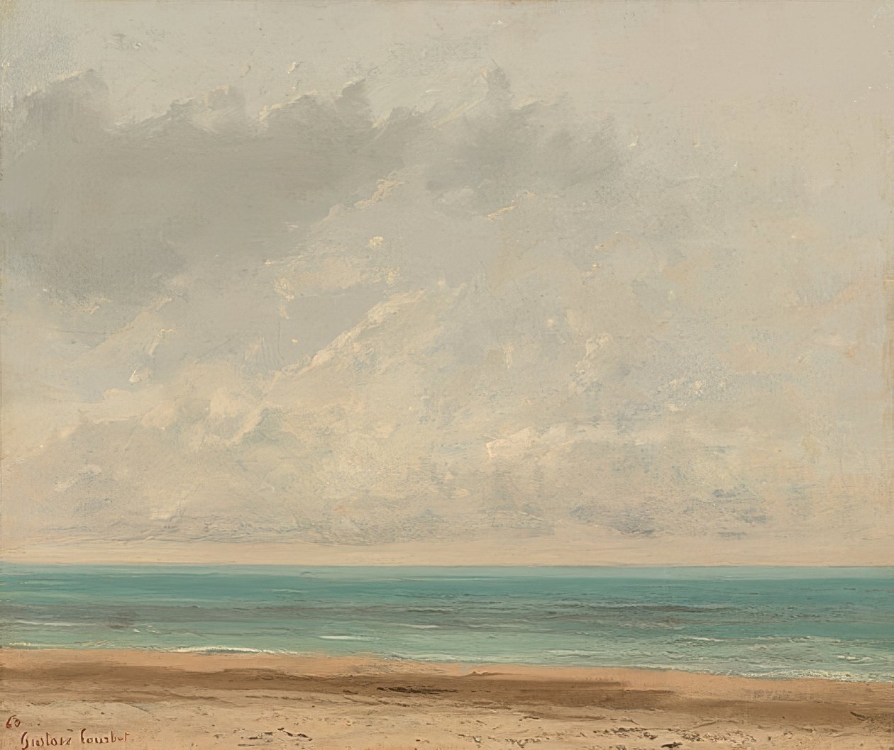 Rauhallinen meri. 1866 tekijältä Gustave Courbet