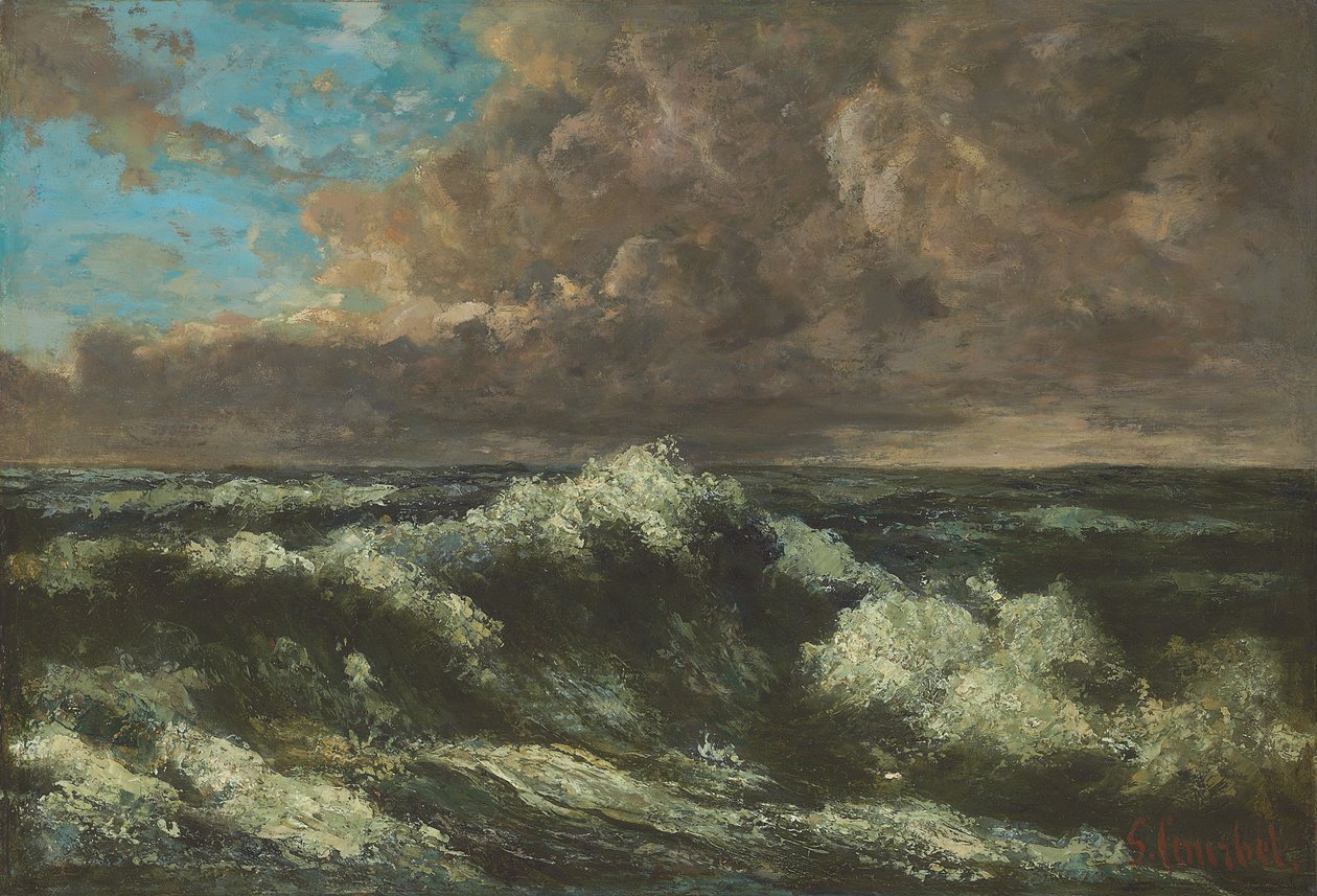 Merimaisema; Merimaisema, noin 1870 tekijältä Gustave Courbet