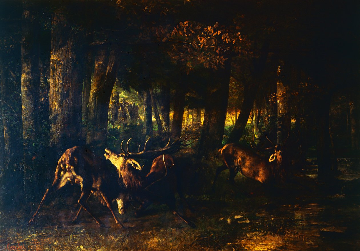Kevät ura, polttarien taistelu tekijältä Gustave Courbet
