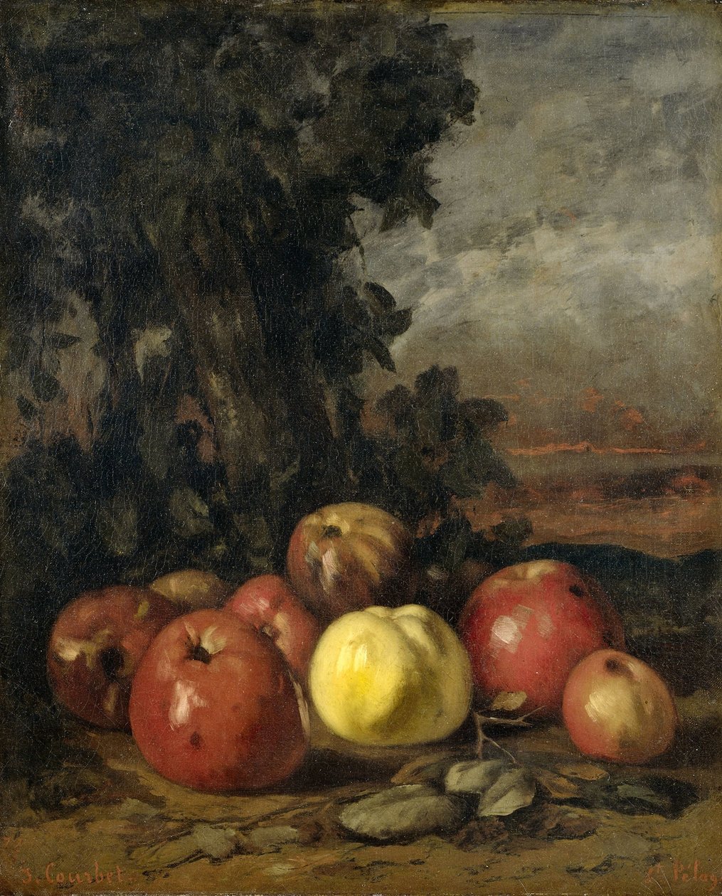 Asetelma omenoiden kanssa tekijältä Gustave Courbet